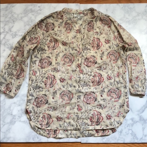 Madewell Tops - Madewell • shirred popover in turkish garden Madewell Tops - Madewell • shirred popover in turkish garden